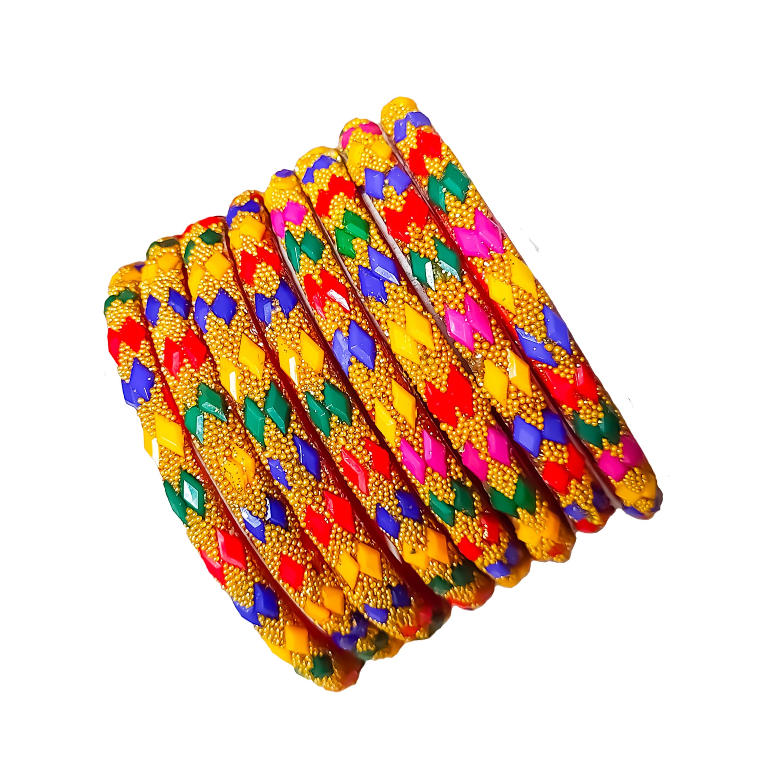Handarts Multi Color Lac Bangles for Women and Girl