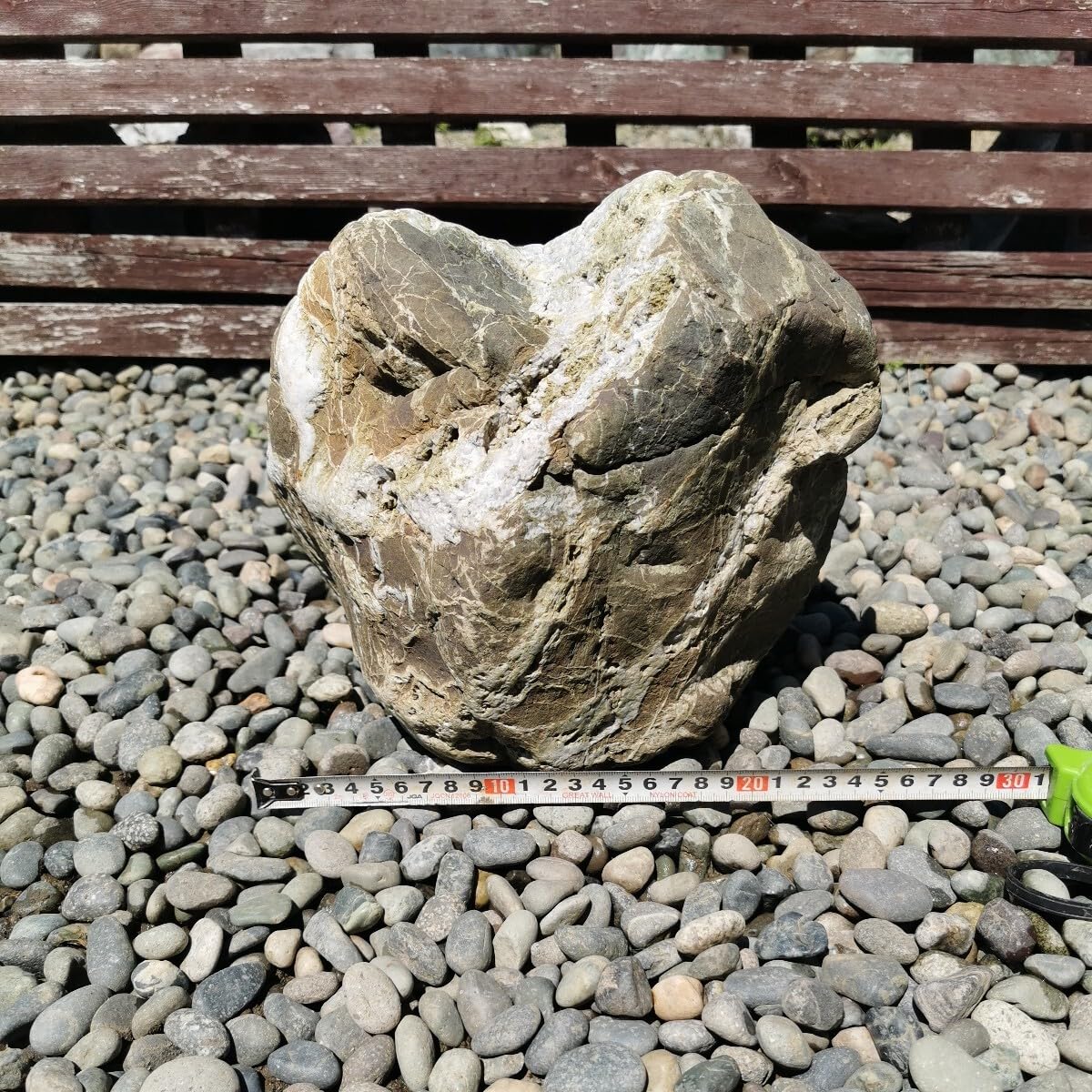 Amazon.co.jp: 三波石16.6キロ庭石鑑賞石石盆石水石灯籠庭坪庭盆栽
