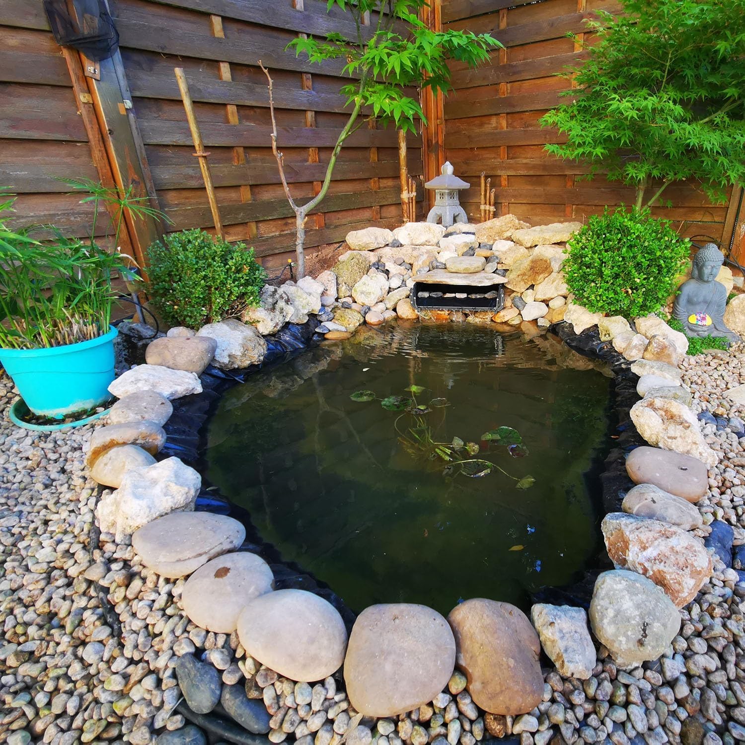 Rivestimento impermeabile per laghetto, 4 x 7 m, membrana flessibile per laghetto dei pesci, per paesaggistica, resistente, ideale per laghetti e piante acquatiche