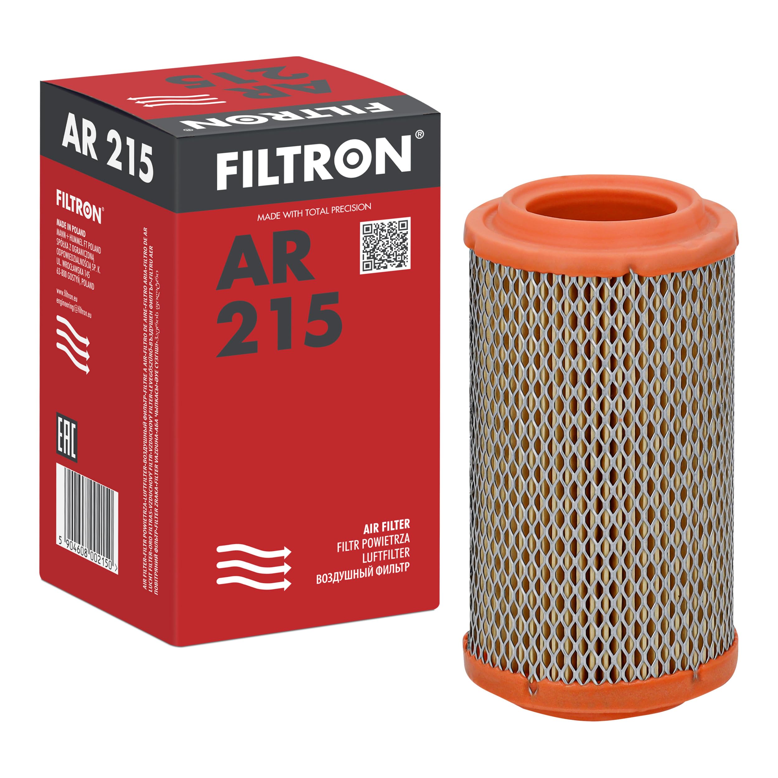 FILTRON, AR 215 Luftfilter | Für PKW, Hohe Filtrationseffizienz, Saubere Luftzufuhr, Zuverlässige Abdichtung, Entwickelt für Optimalen Schutz