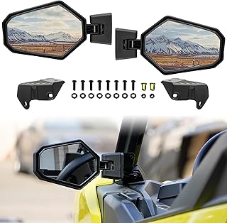 Adjustable Folding Side Rear View Mirrors for Can Am Maverick Trail Sport Commander, SAUTVS Premium Side Mirrors for Can-Am Maverick Trail Sport Commander 2018-2023 Accessories(2PCS, 715003639)