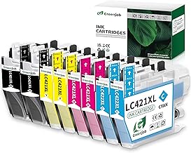 Greenjob LC421XL Cartucce Compatibili per Brother LC421 LC421VAL LC-421XL LC-421XLVAL LC421XLVAL Multipack per Brother MFC-J1010DW DCP-J1140DW DCP-J1050DW (2 Nero/2 Ciano/2 Magenta/2 Giallo, 8-Pack)
