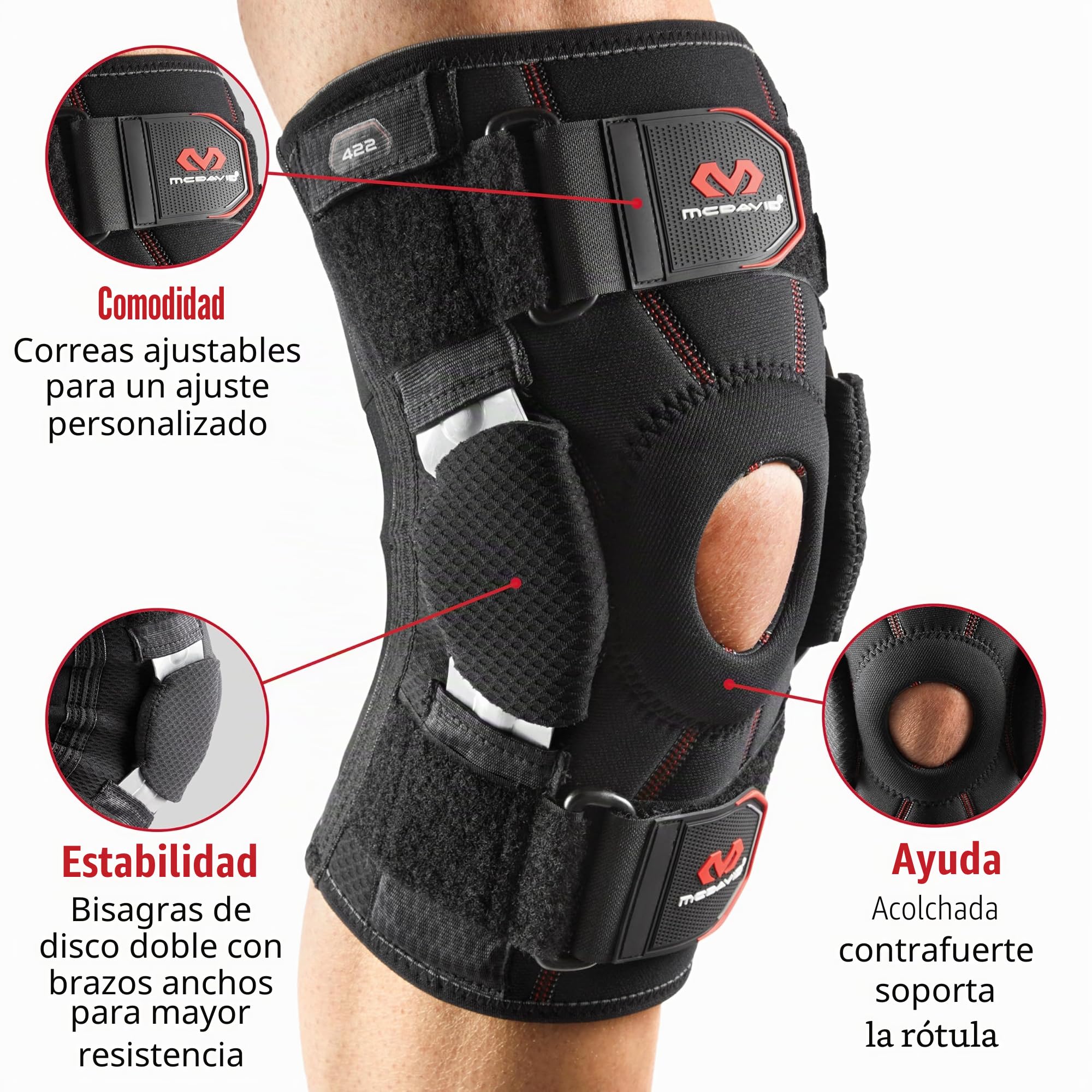 McDavid 422R-BK-XXL - Rodilleras