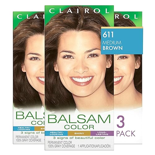 Miniatura 4 de Clairol Balsam - Tinte permanente para el cabello, color negro 618, paquete de 3