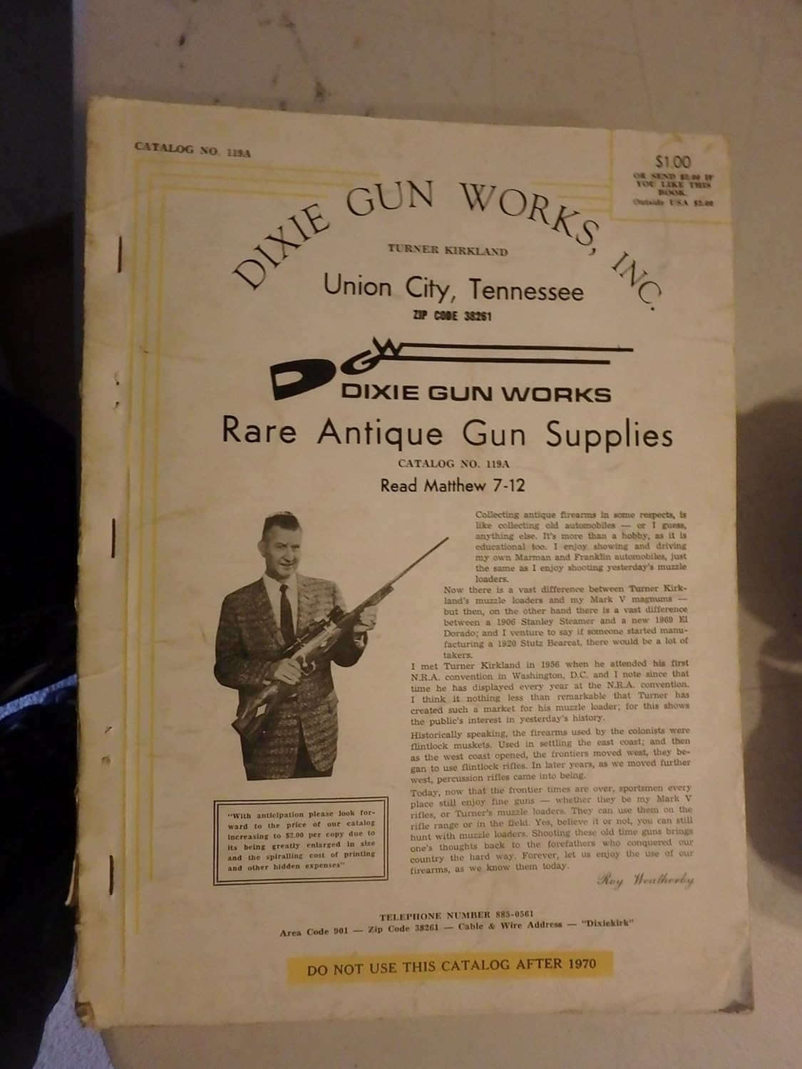 Dixie Gun Works Catalog No. 119a Union City, Tennessee Turner