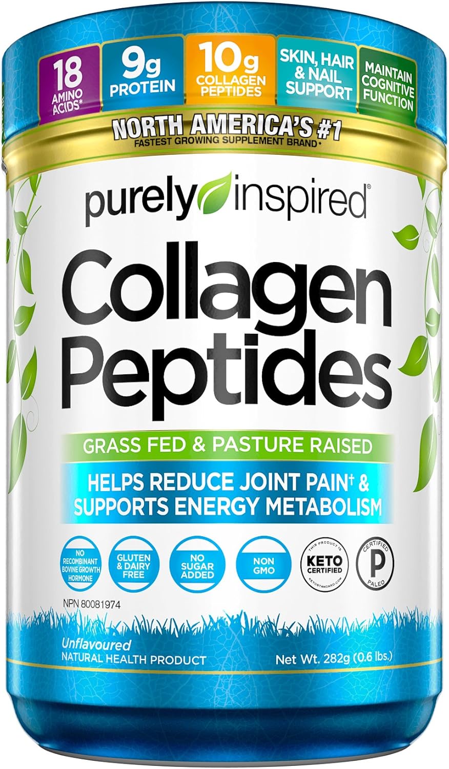Purely Inspired Collagen Peptides Powder for Women & Men (Unflavoured) – Paleo & Keto-Friendly Supplement for Healthy Skin & Hair – Grass-Fed & Pasture Raised – 282g, 28 Servings (Pack of 1) Purely Inspired Collagen Peptides Powder for Women & Men (Unflavoured) – Paleo & Keto-Friendly Supplement for Healthy Skin & Hair – Grass-Fed & Pasture Raised – 282g, 28 Servings (Pack of 1)