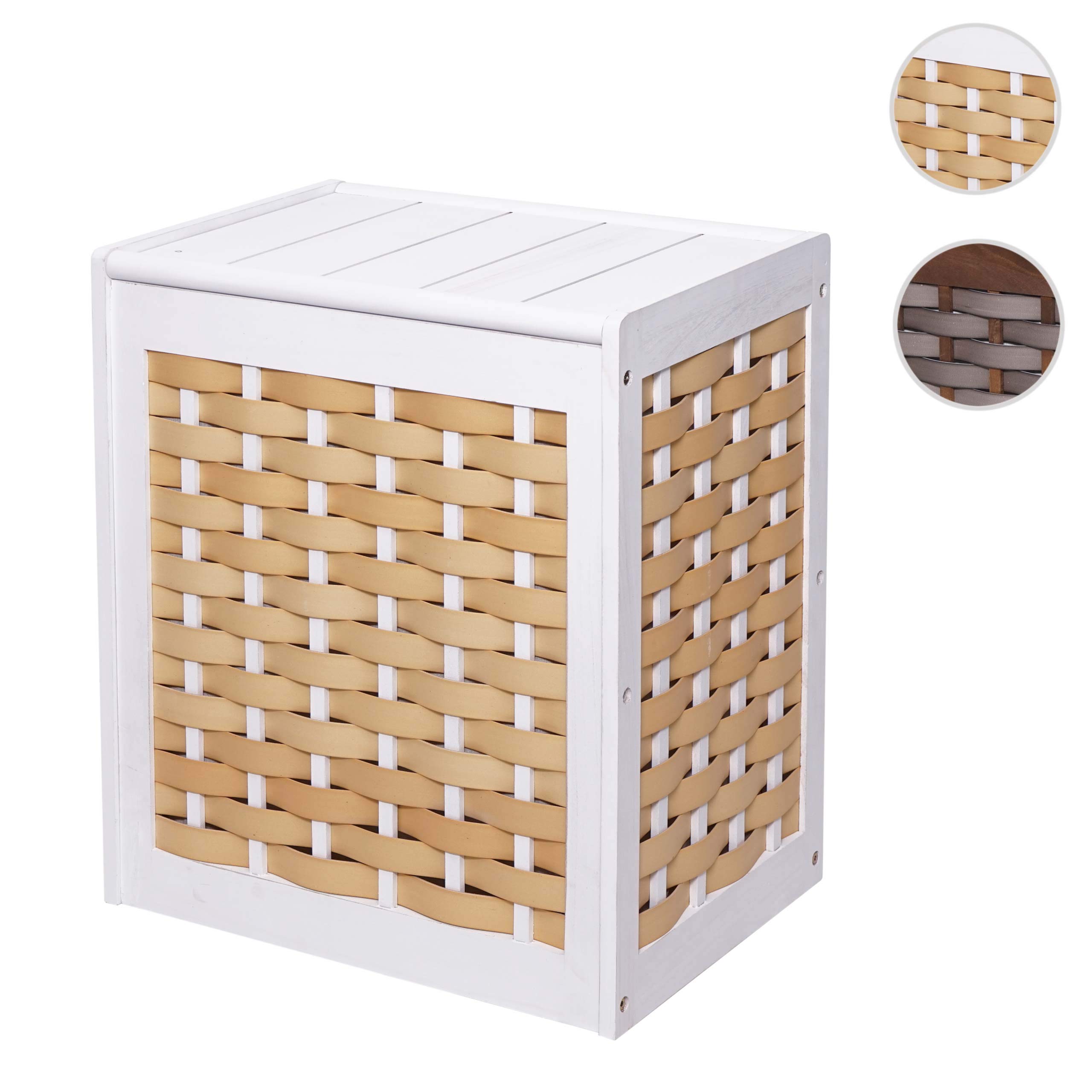 HWC-G37AM - Cesto para la ropa sucia (61 x 51 x 35 cm), color blanco