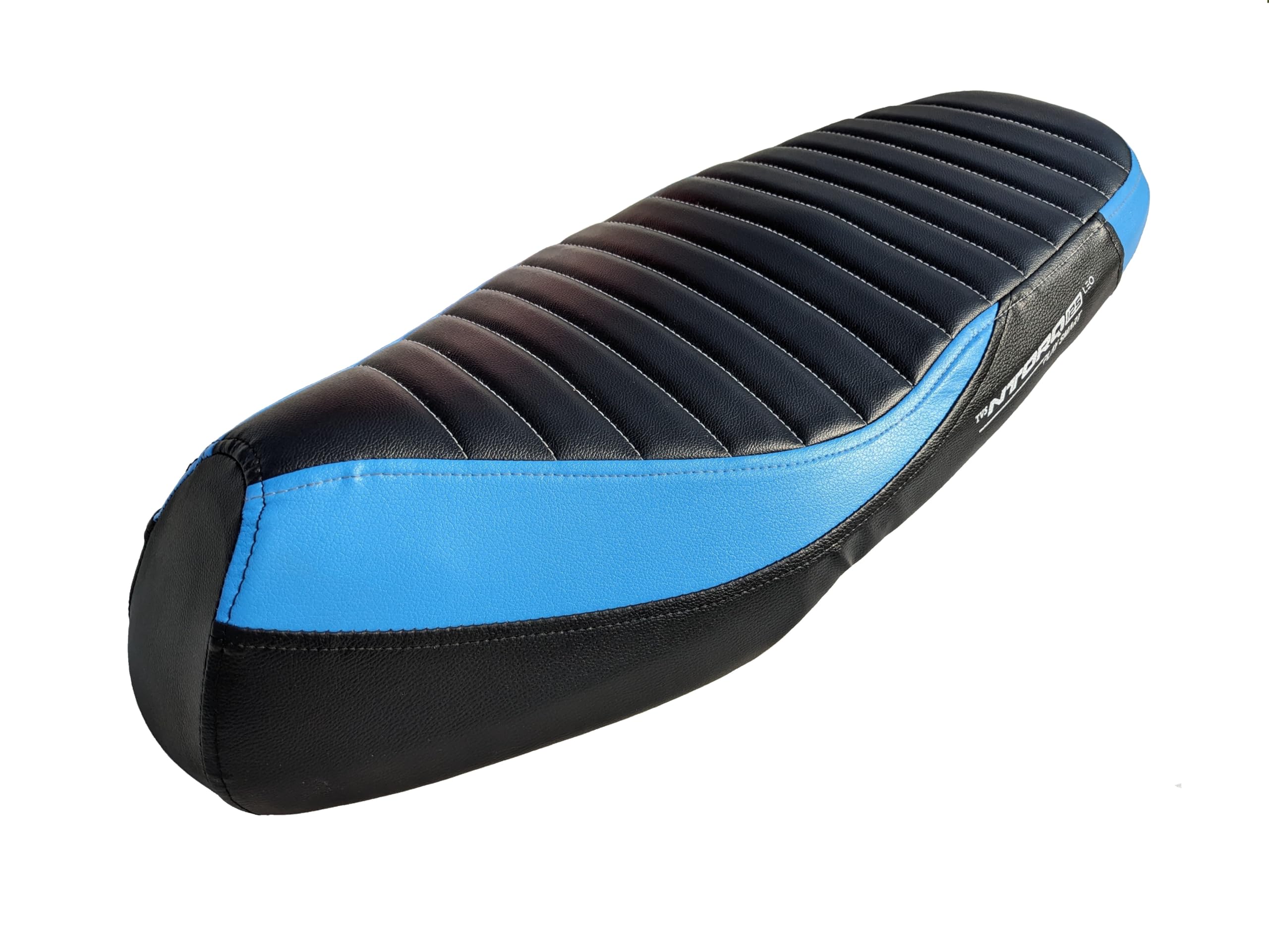 Ntorq 125 scooty Racer Edition/Bike seat Cover,pu Leather,ntorq Racer seat Cover,Colour Light Blue Black-image-13