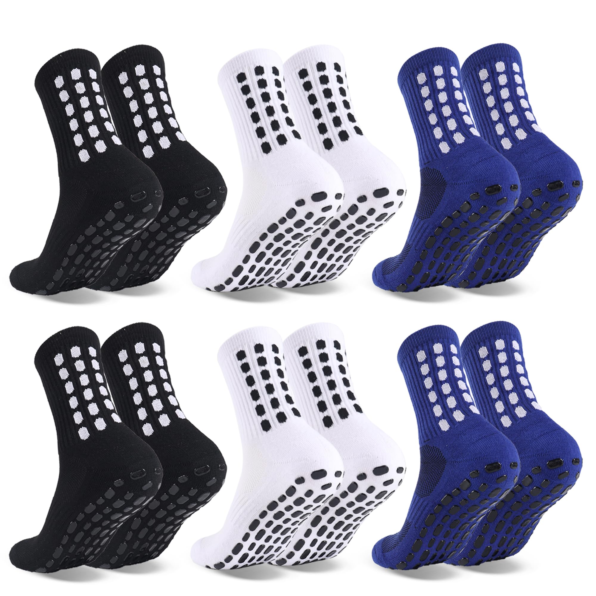 Barrlves Soccer Grip Socks Football Basketball Yoga Socks for Men Women