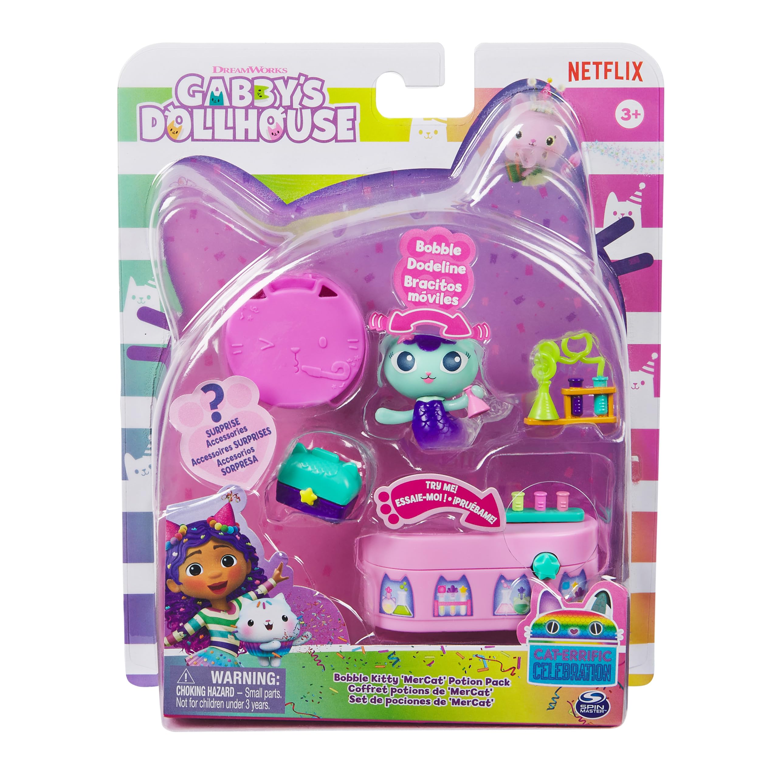 La Casa De Muñecas De Gabby – Pack Figura Baby Box Con Minigato Robot, Estantería, Caja Sorpresa Y Accesorios – Para Niños 3 Años+