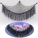 FIOBEE Stuffed Animals Net or Hammock with LED Light, Toy Hammock Hanging Stuffed Animals Storage Organizer Holder Room Dcor for Nursery Kids Bedroom