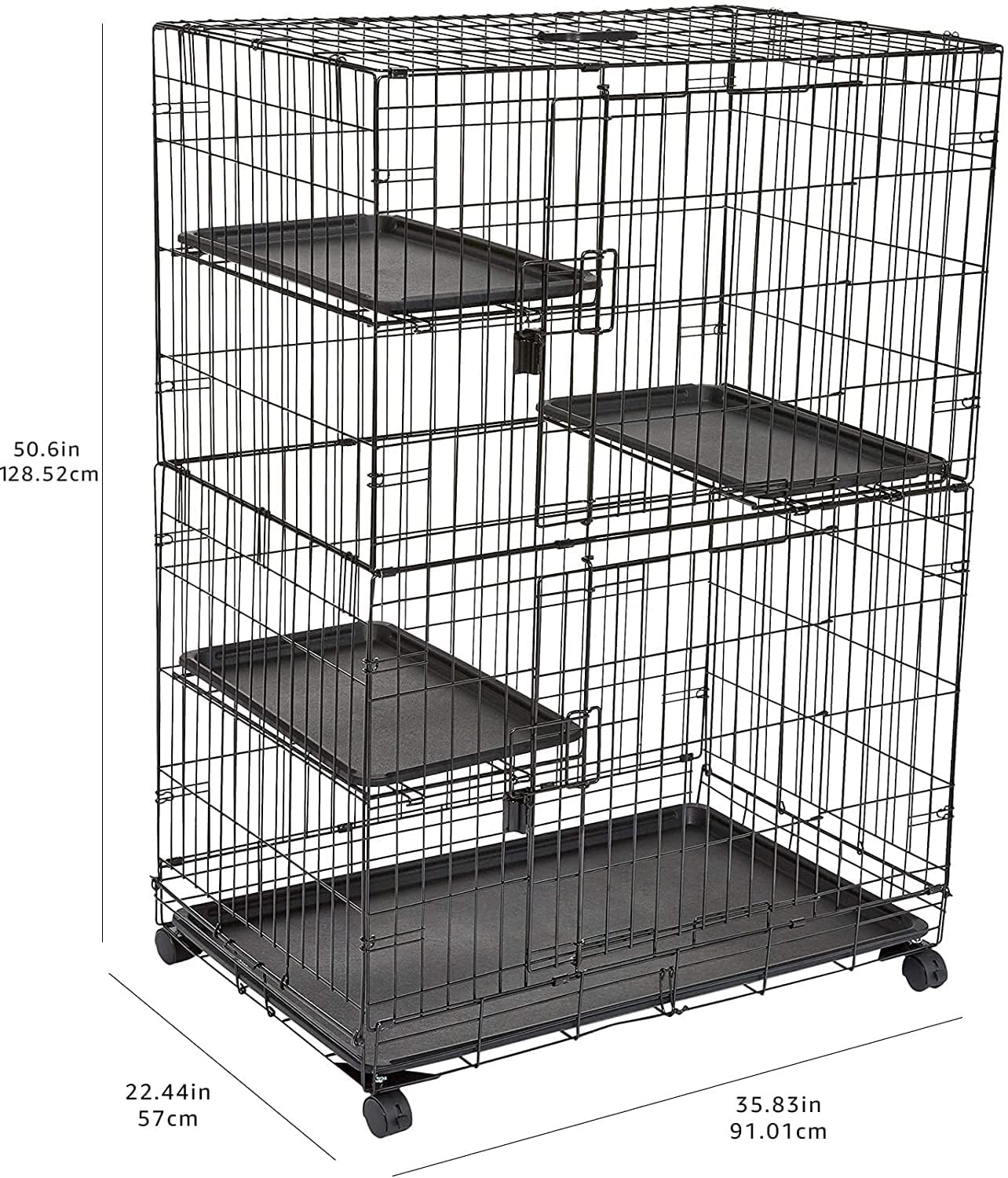 大型 キャットケージ 3段 幅125cm 高さ187.5cm 頑丈 猫ケージ Amazon