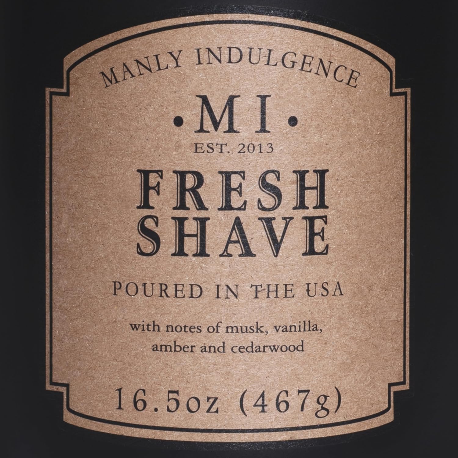Manly Indulgence Fresh Shave Jar Candle 16.5 oz - Musk, Vanilla & Bergamot - Woodsy Amber & Cedarwood - Up to 60 Hour Burn - Soy Blend Wax, USA Poured image 5