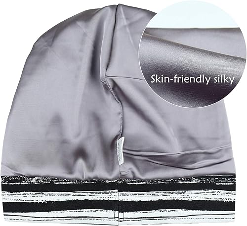 Miniatura 3 de FocusCare Gorro de pelo, extra grande ajustable negro para mujeres de pelo rizado encrespado