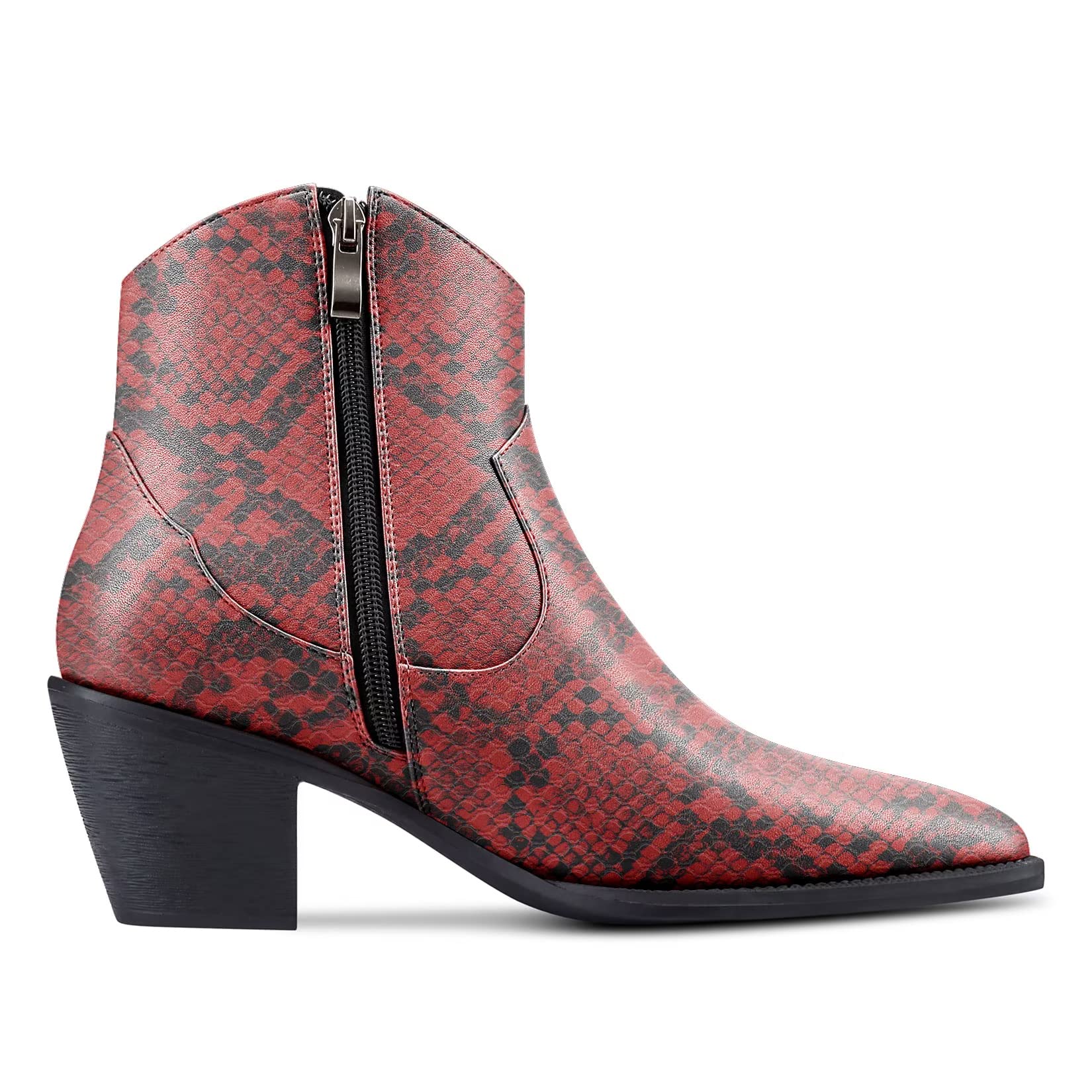Castamere Mujer Bajos Gatito Heel Cerrado el Dedo del pie Puntiaguada Punta Botines Slip-on Clásico Dress de Boda Oficina Montar Botas