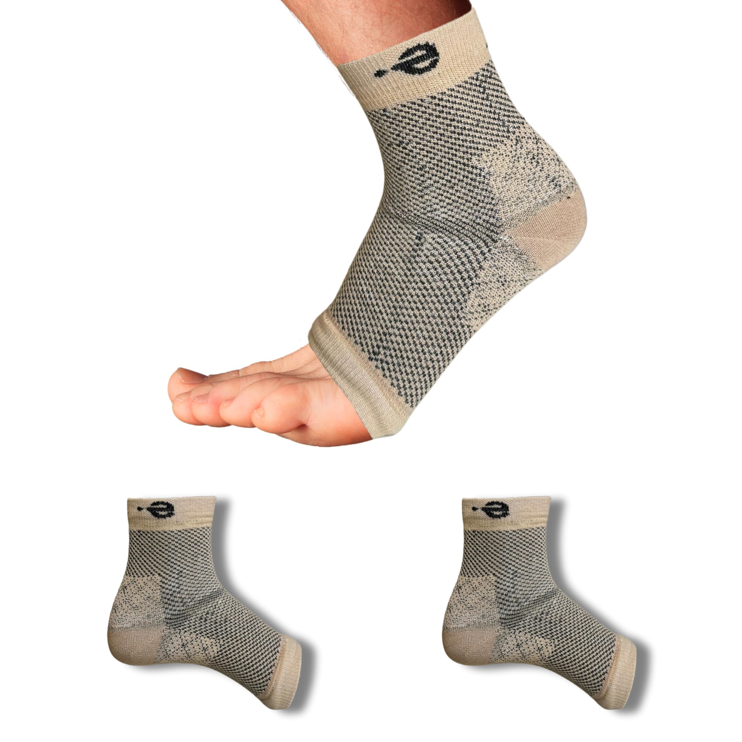 Compression Socks Open Toe | Bamboo Cotton Socks Women | Ecosync | Nano Socks for Men Neuropathy | Beige | Plantar Fasciitis | Arch Support | Foot & Ankle Swelling | Heel Pain | Injury Recovery (B0D9QBKGH3) Amazon Price History, Amazon Price Tracker