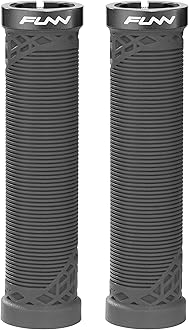 Funn Hilt Mountain Bike Handlebar Grips with Single Lock On Clamp, Lightweight and Ergonomic Bicycle Handlebar Grips with 22 mm Inner Diameter, Unique Patterned Bicycle Grips for MTB/BMX