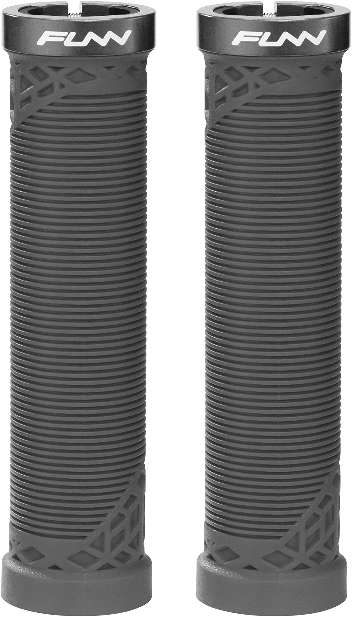 Funn Hilt Mountain Bike Handlebar Grips With Single Lock On Clamp, Lightweight And Ergonomic Bicycle Handlebar Grips with 22 mm Inner Diameter, Unique Patterned Bicycle Grips For MTB/BMX