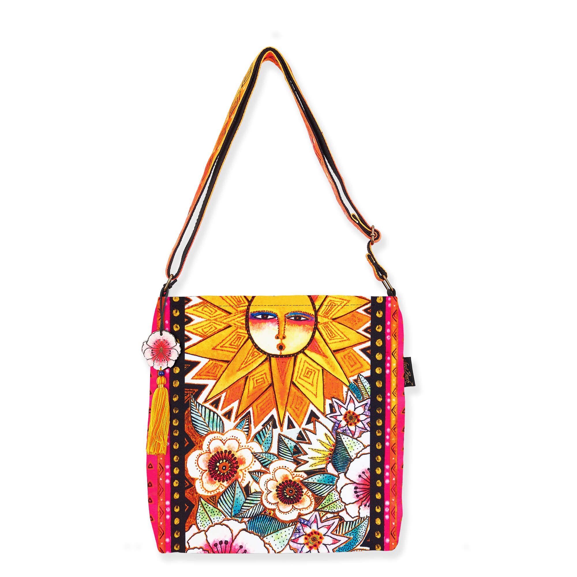 Laurel Burch Sun Salutation Medium Crossbody Messenger Bag
