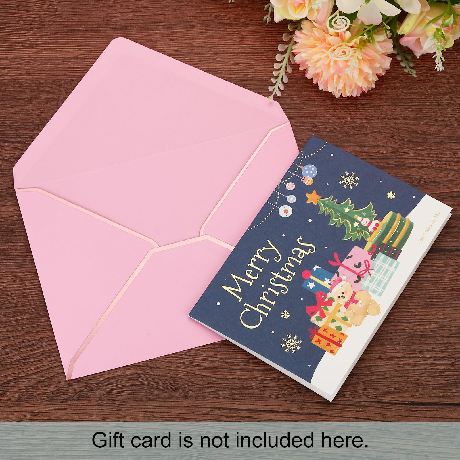 PATIKIL 100 Pack 5 x 7 Envelopes A7 Card Christmas Envelopes V Flap Envelope with Rose Gold Border for Office Wedding Gift Cards Invitations - Image 4