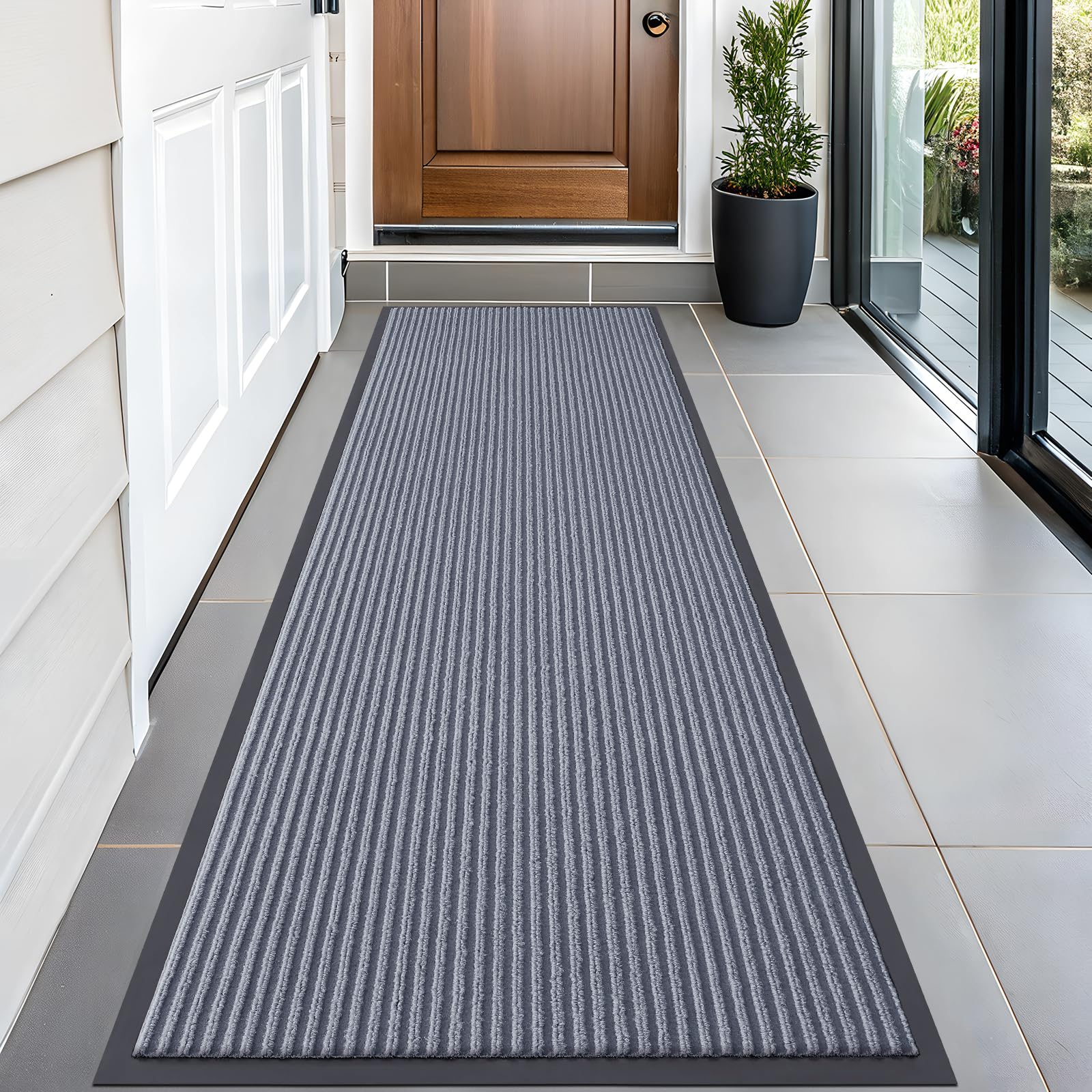 OLANLY Front Door Mat Indoor Outdoor Entrance, Waterproof Heavy Duty Doormat, Fade Resistant, Low Profile, Easy Clean Patio Porch Welcome Floor Mats for Entry, 29.5x17, Beige — view 209