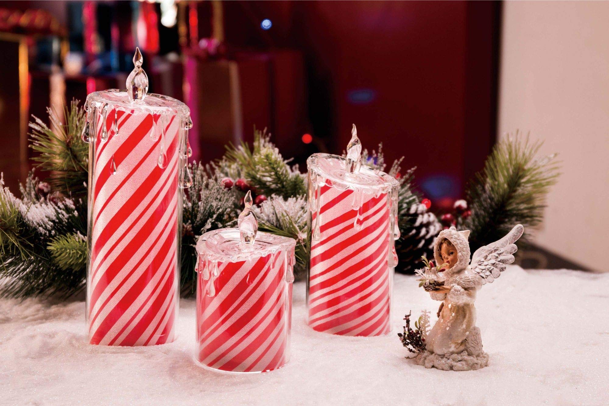 Amazon.com: Icy Giftware Set of 6 Red and White LED Lighted