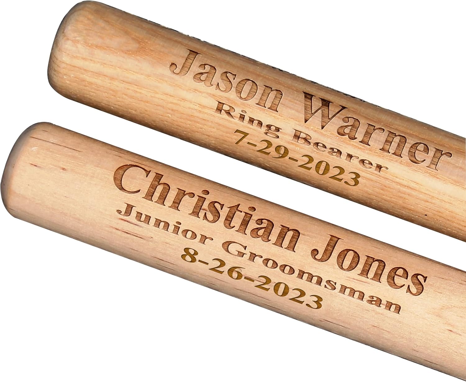 My Personal Memories, Custom Personalized Mini Baseball Bat - Ring Bearer Groomsmen - Monogrammed and Engraved