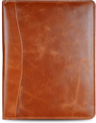 Miniatura 4 de Cartera de cuero A4, carpeta de documentos legal, bloc de notas de escritura profesional, organizador de portapapeles, carpeta de currículum para