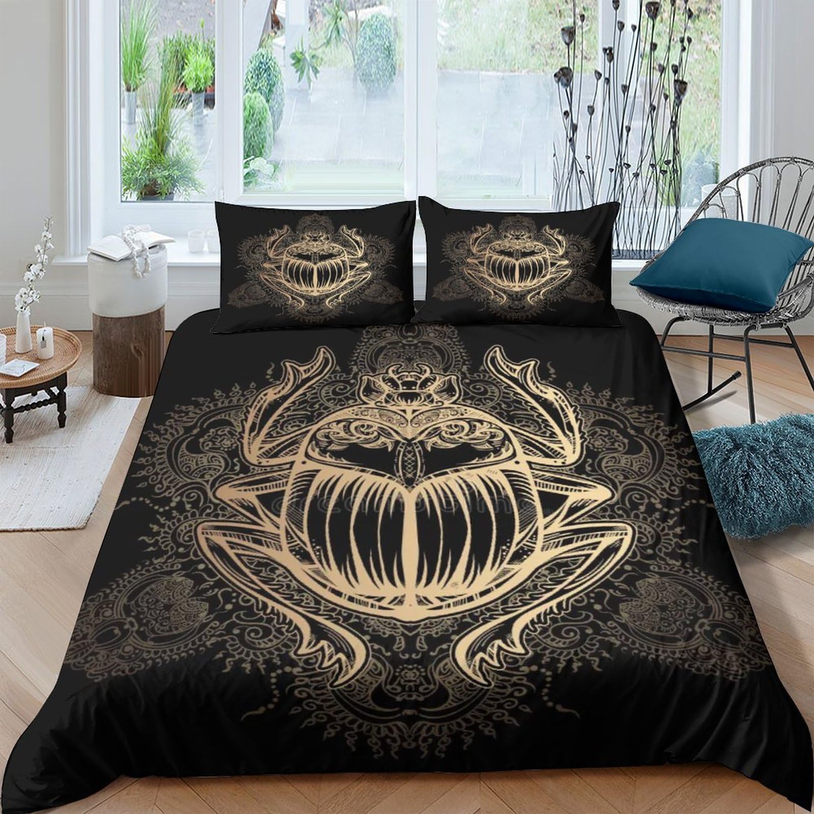 MXRMXR Insect Bedding Set for Kids Boys Girls Youth Teens Comforter Cover, Soft Microfiber Quilt Cover & Duvet Cover, 3D Printed Bedspread Cover King（220x240cm）