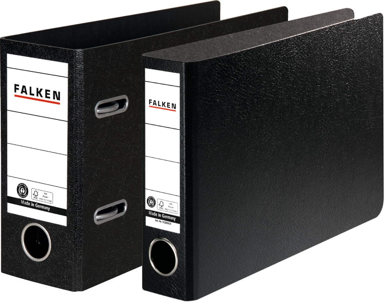 Original Falken Folder Special Format Hard Cardboard Made in Germany 5 cm Narrow DIN A5 Landscape Black Account Statement Ring Binder Letter Folder Office Folder Cardboard Folder Slotted Folder Blue