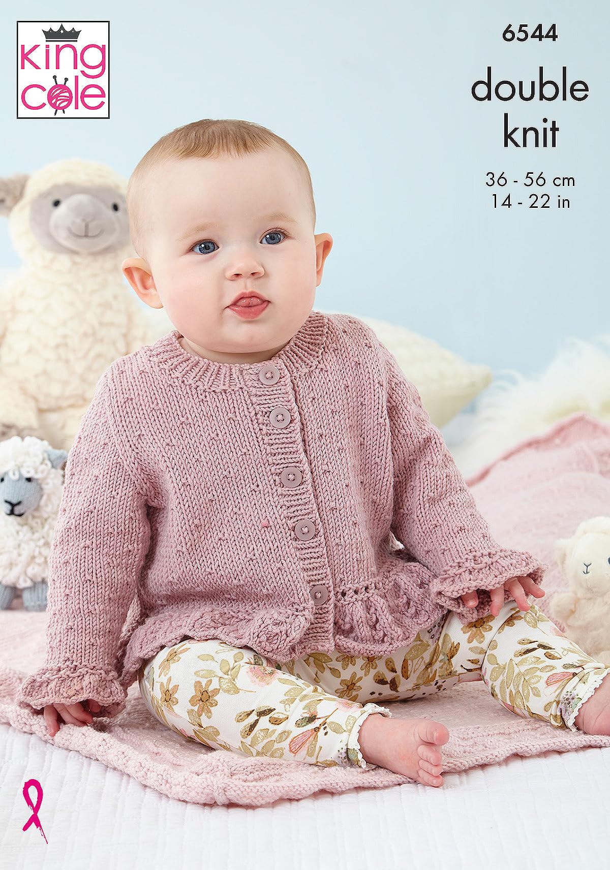King Cole Baby Pattern (6544) Knitted in Little Lamb DK - Baby Set Knitted in Little Lamb DK