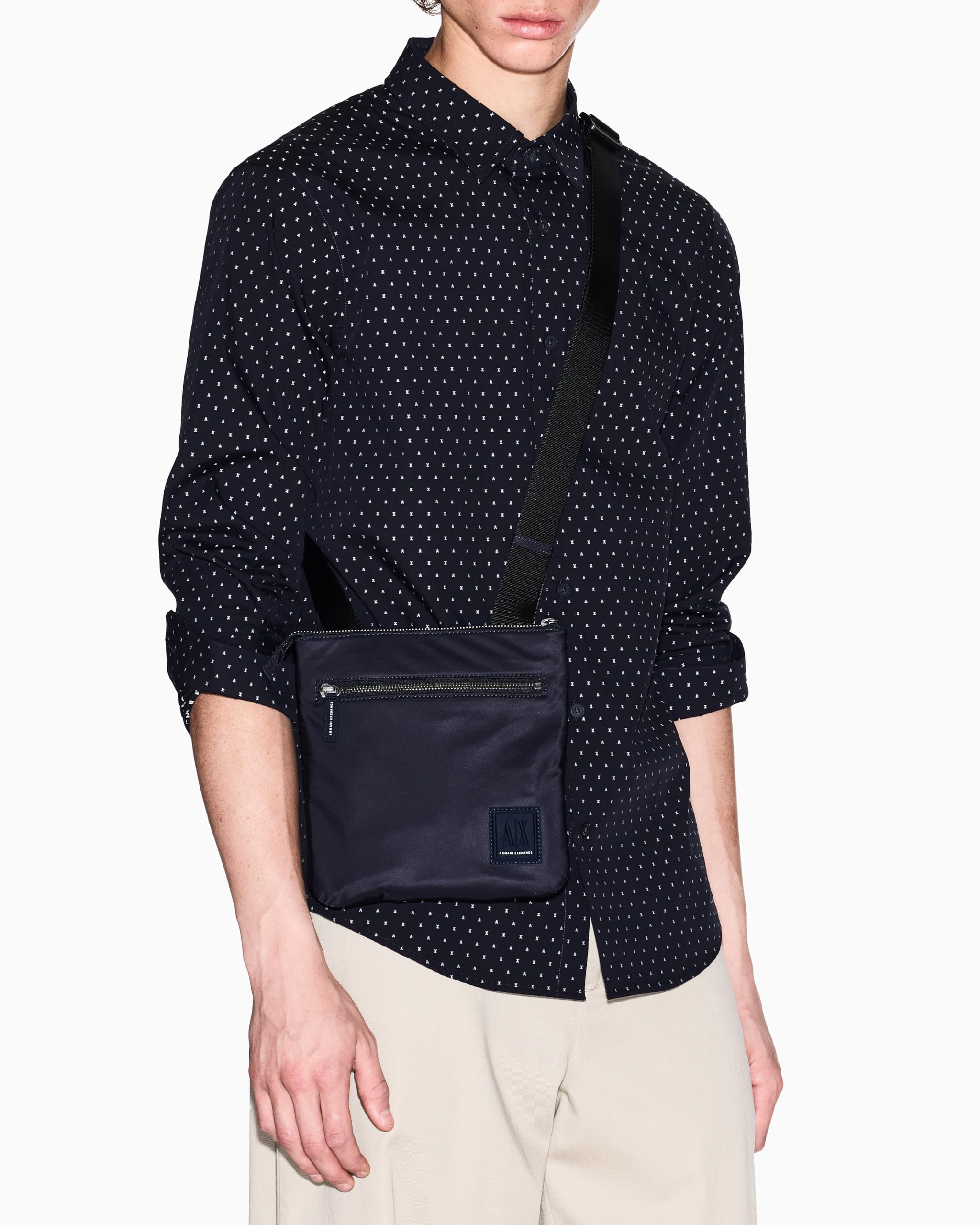 Armani Exchange Men's Icon Flat Crossbody Crossbody