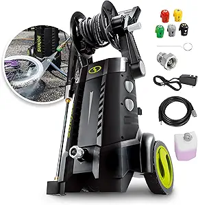 Sun Joe Electric Pressure Power Washer, 2030 PSI (PWMA Certified), 1.76 GPM, Dual Soap Tanks, SPX3001 (35-FT GFCI Water-Safe, Power Cord)