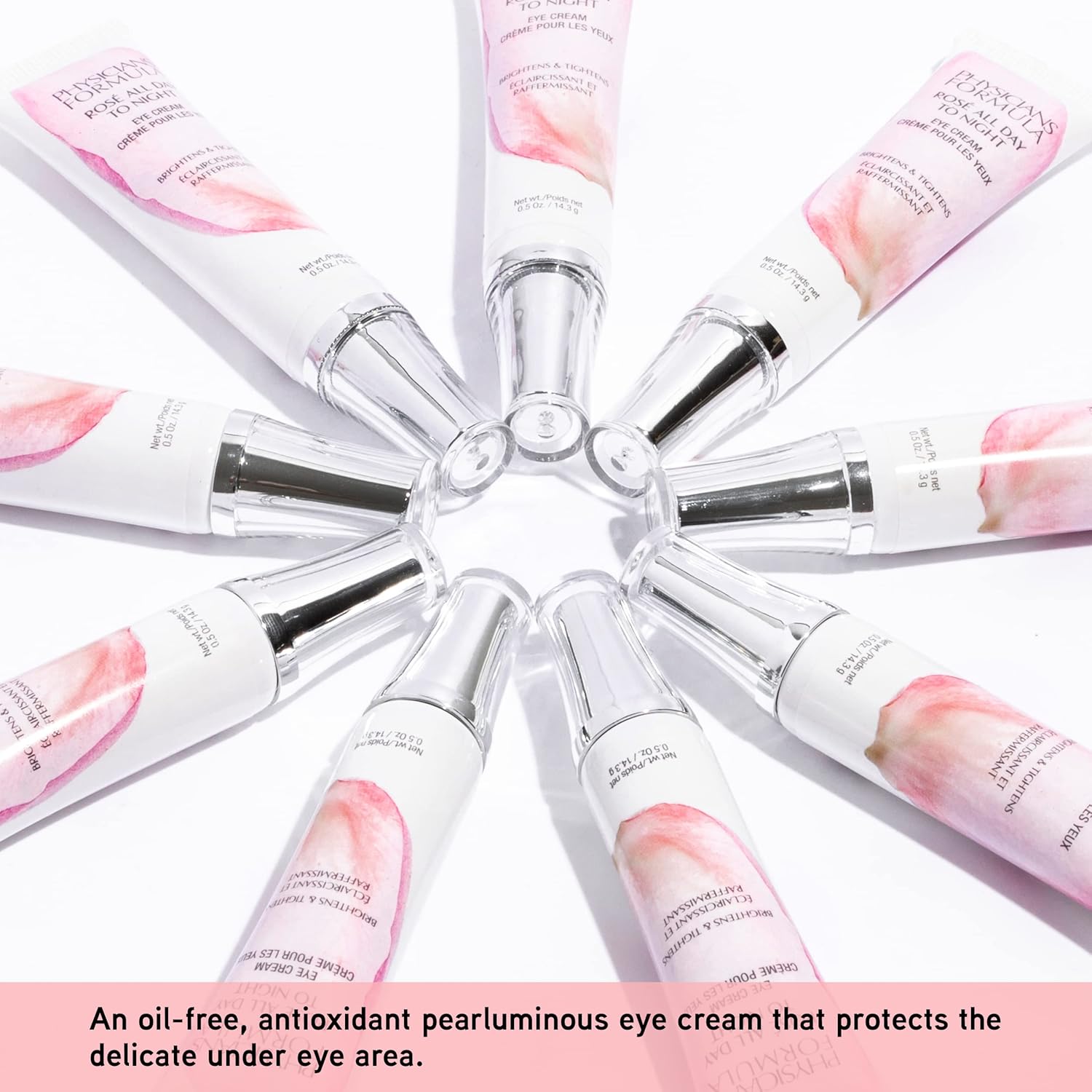 Physicians Formula Rosé All Day To Night Eye Cream, Dark Circles, Puffiness, Bags Under Eyes, Wrinkles | Dermatologist Tested, Clinicially Tested, Hypoallergenic - Image 5