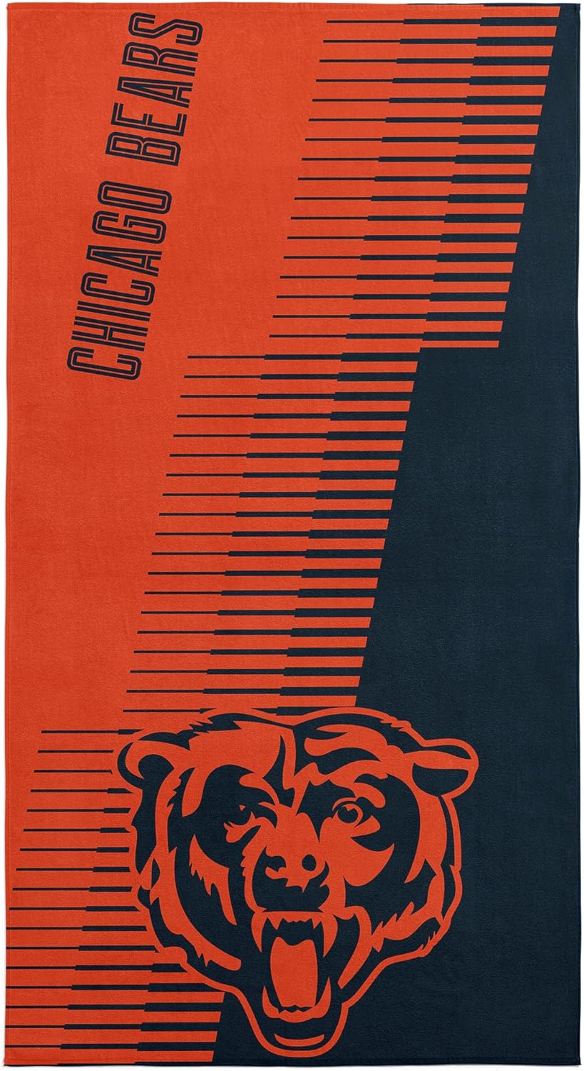Northwest Chicago Bears NFL Progression Jacquard Beach Towel 36 x 72 Inches
