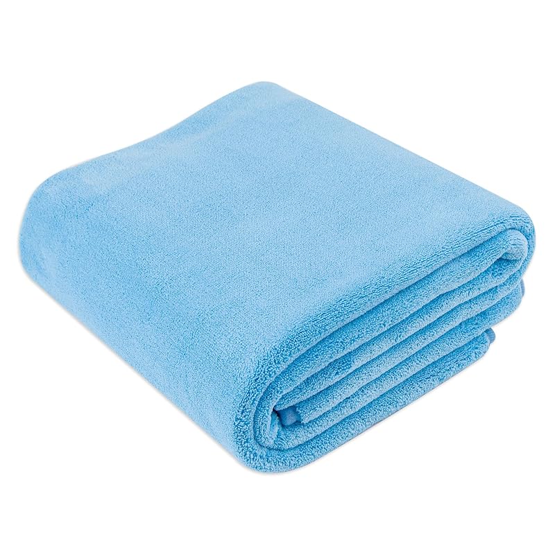 Toalha de Microfibra para Secagem Automotiva Amazon Basics Azul 91,4 x 63,5 cm, 1 unidade