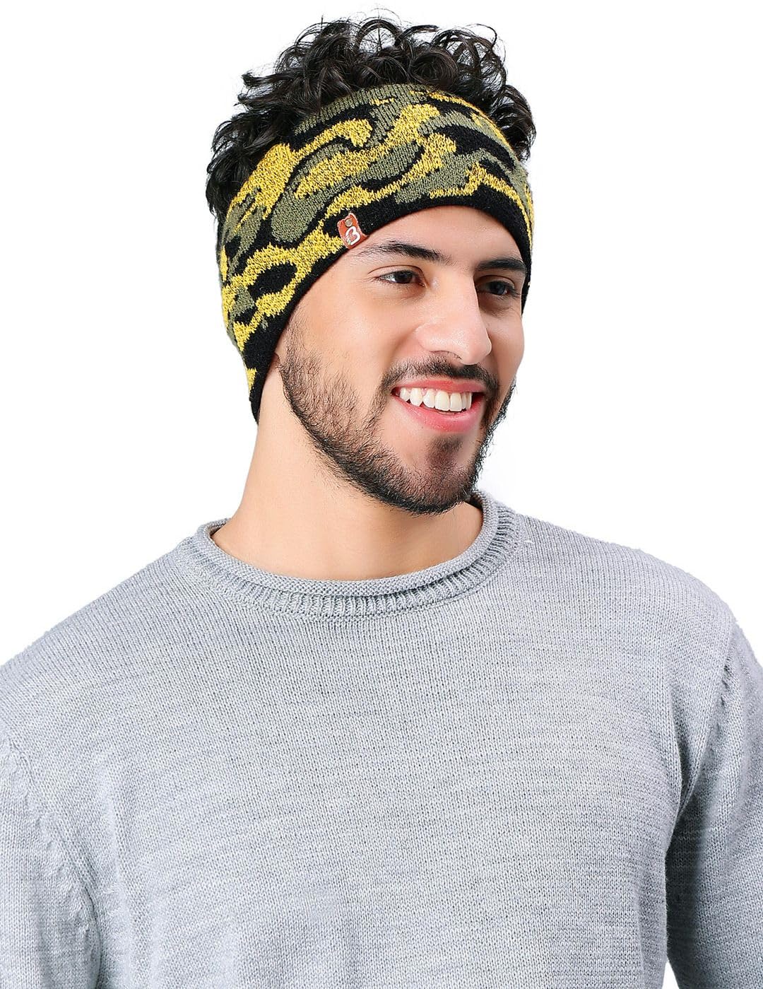 Heathered Knit Woolen Headband Earwarmer for Men & Women | Soft Acrylic Wool Winter Hairband | Stretchable Knitted Ear Cover for Cold Weather | Unisex Ski & Outdoor Accessory