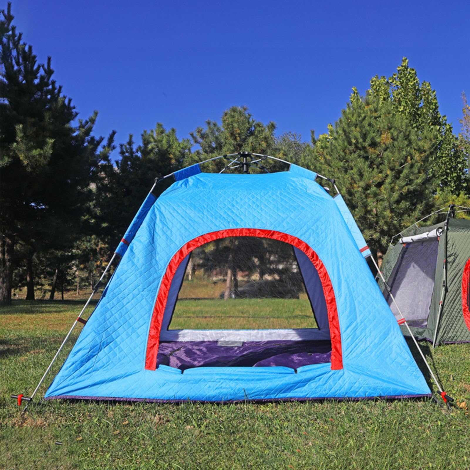 Ice fishing tent Przenośny schron do wędkowania pod lodem dla 1-2 osób, można szybko zainstalować, z torbą transportową, do wędrówek pieszych