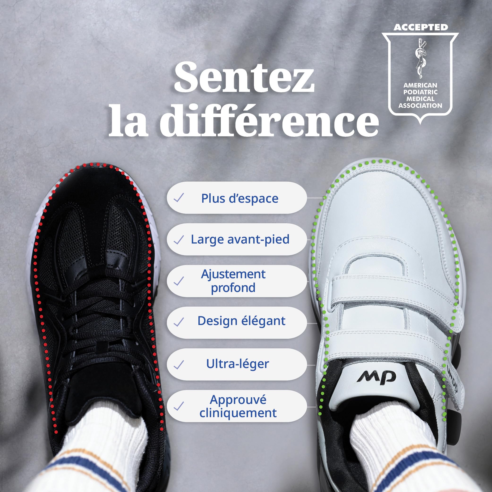 diawin Chaussures en Cuir Véritable Larges pour Hommes et Femmes – Avant-Pied Large, Profondeur Supplémentaire, Confort Pieds Gonflés, Idéal pour Diabétiques