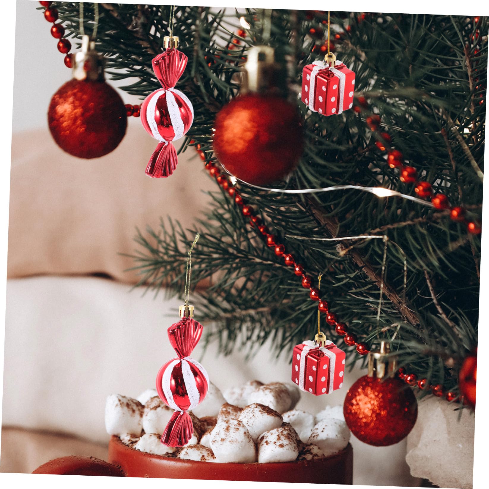 PRETYZOOM 20stücke Teiliges Weihnachtsbaum-hängedekoration Mit Geschenkboxen Und Xmas Deko Für Baum Fenster Und Wände Für Familienfeiern