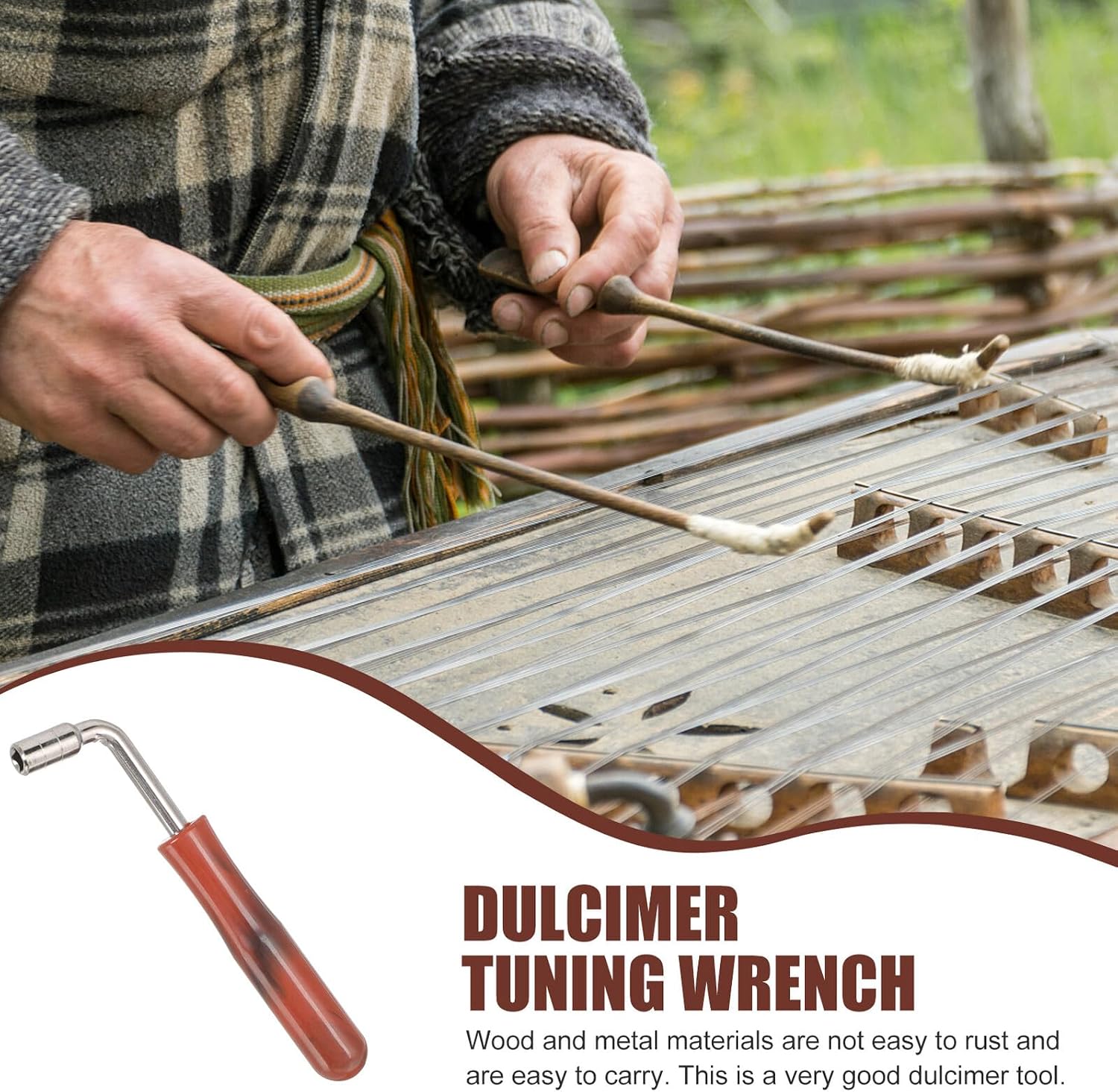 Dulcimer Tuning Wrench Professional Spanner Tool for String Harp Lyre Piano Accessory Craftsmanship for Accurate Tone Improvement
