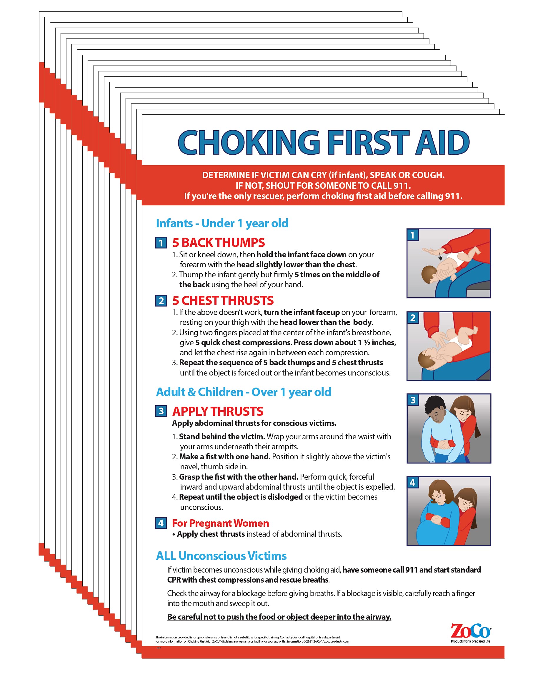 Buy Choking s (20 Pack) for Infant, Child, Adult Heimlich Maneuver s