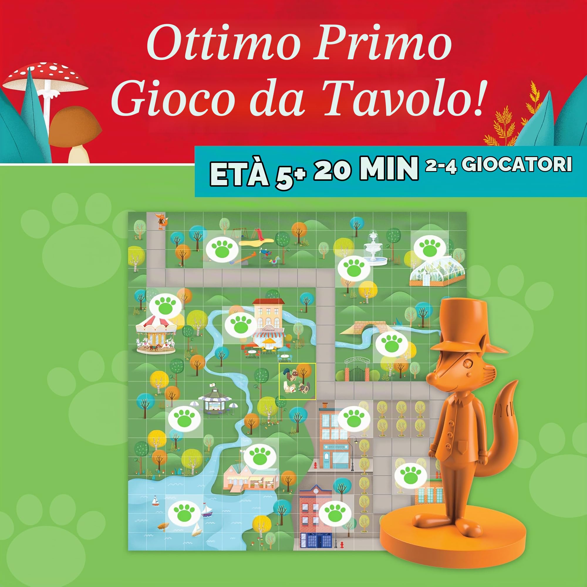 Gamewright , Outfoxed! Game , Board Game , Ages 5+ , 2-4 Players , 20 Minutes Playing Time