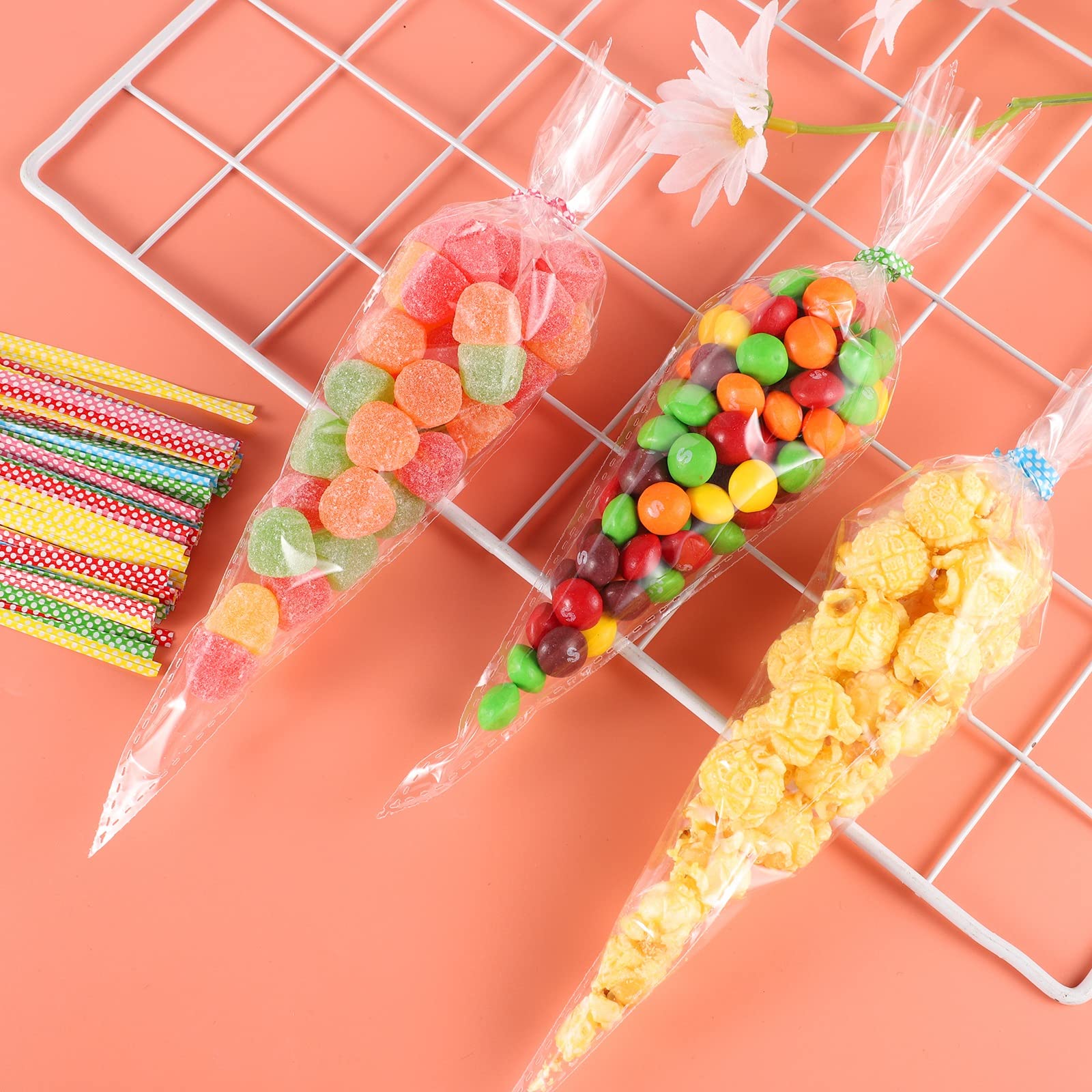 200 Sacchetti Regalo Per Caramelle Ramadan – In Cellophane Trasparente Con Chiusura Lampo E Motivi Luna E Castello, 10x10 Cm, Ideali Per Dolcetti E Regali Bambini - 2
