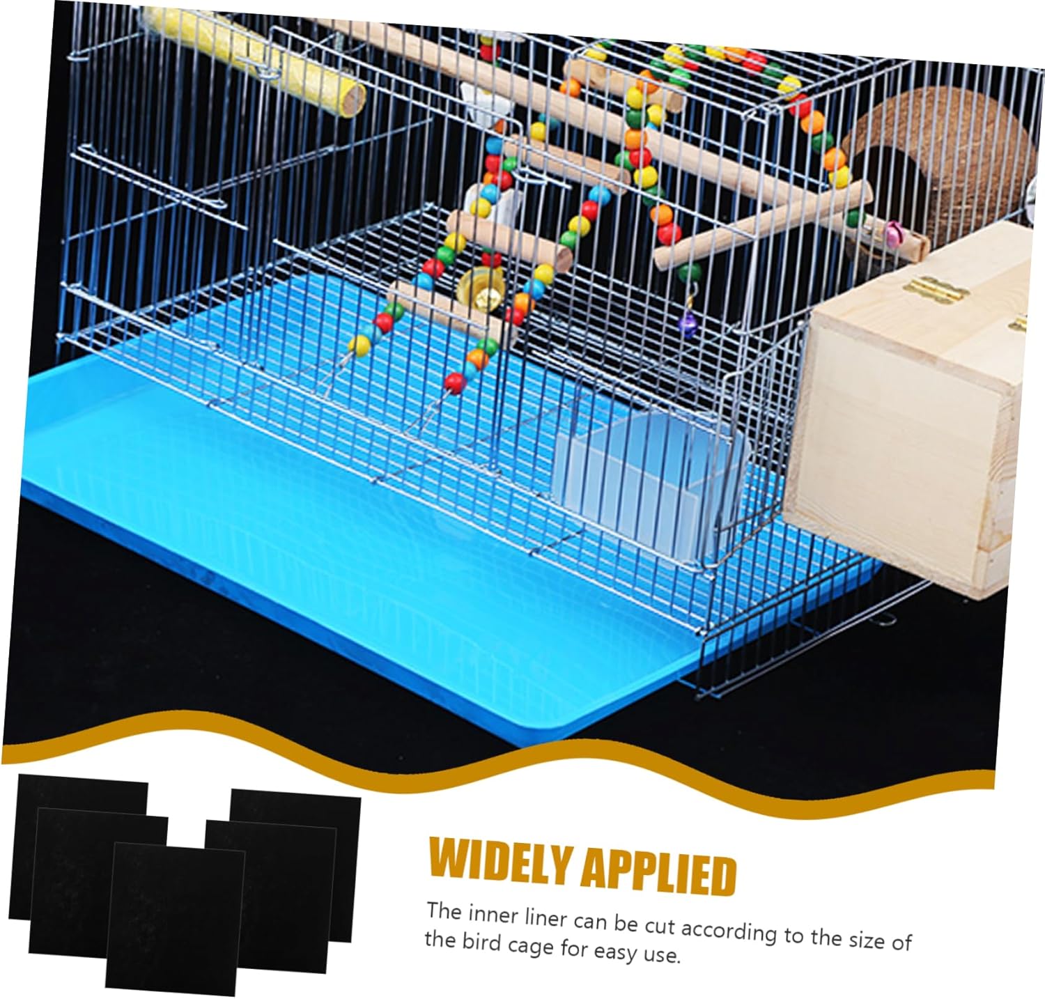 SUPVOX 30pcs Bird Cage Lining Disposable Liner Sheets for Parrot Cage (18x20in) Breathable Easy to Use Large Size for Parakeets Parrots