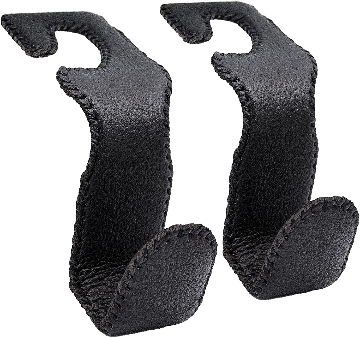 Grace nnvg AXELECT Leather Purse Hooks for Car, 2 Pack Car Purse Holder, Car Backseat Headrest Hooks Holders for Hanging Purses and Bags Coats Grocery Bag