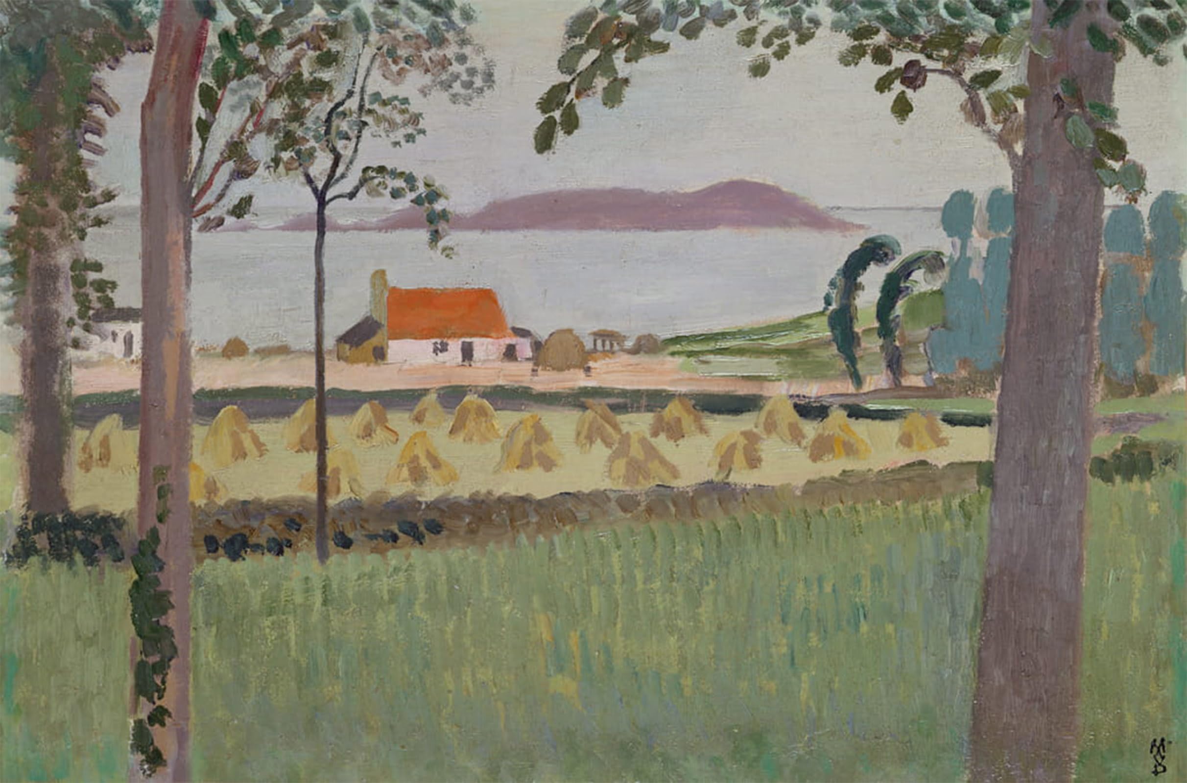POSTERIIk Vintage Print Pop Art Landscape Artwork the Little Farm At Louannec by Maurice Denis Art Prints for Office Home Decor 60x90cm