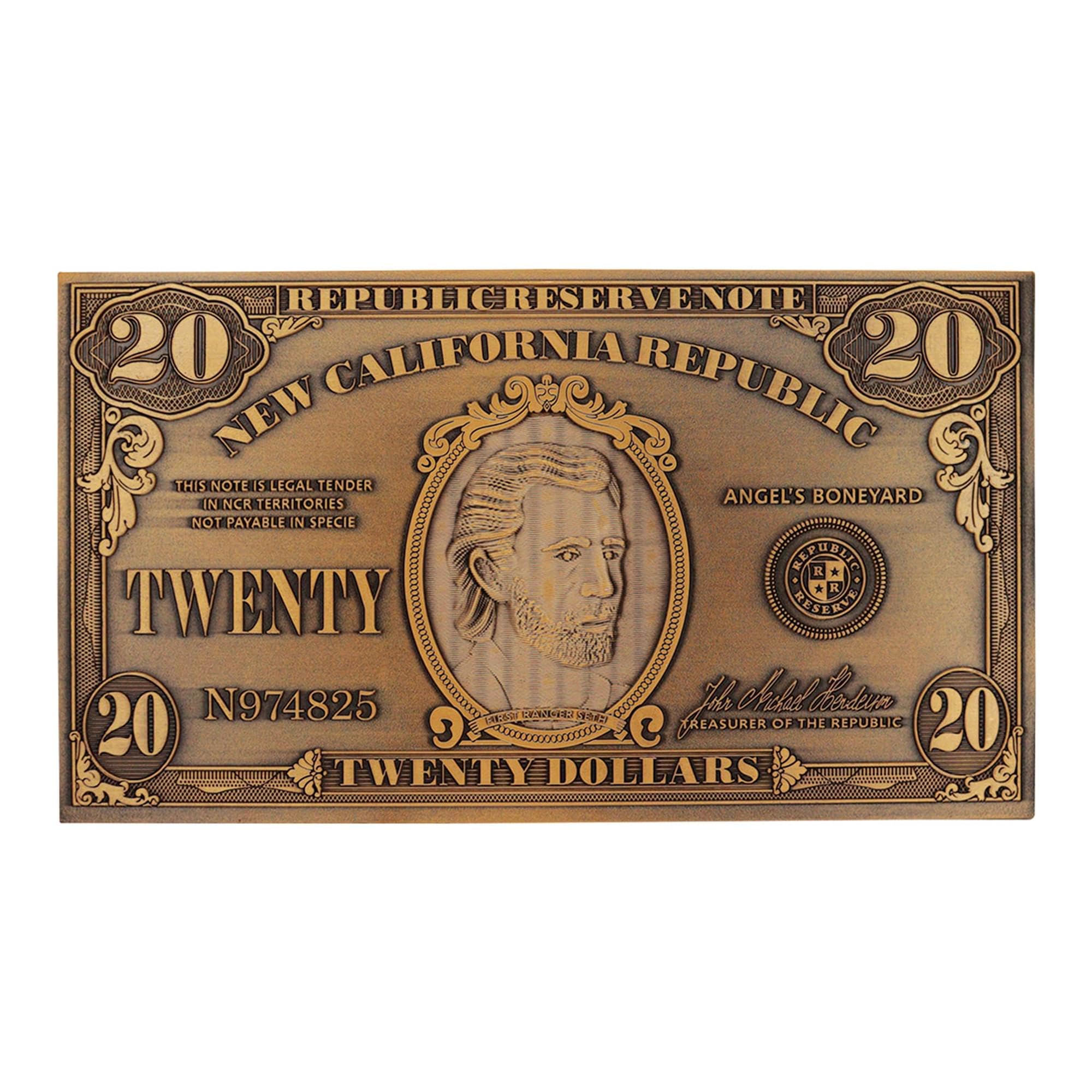 Amazon.com: Fanattik Fallout New Vegas Replica NCR $20 Bill : Toys