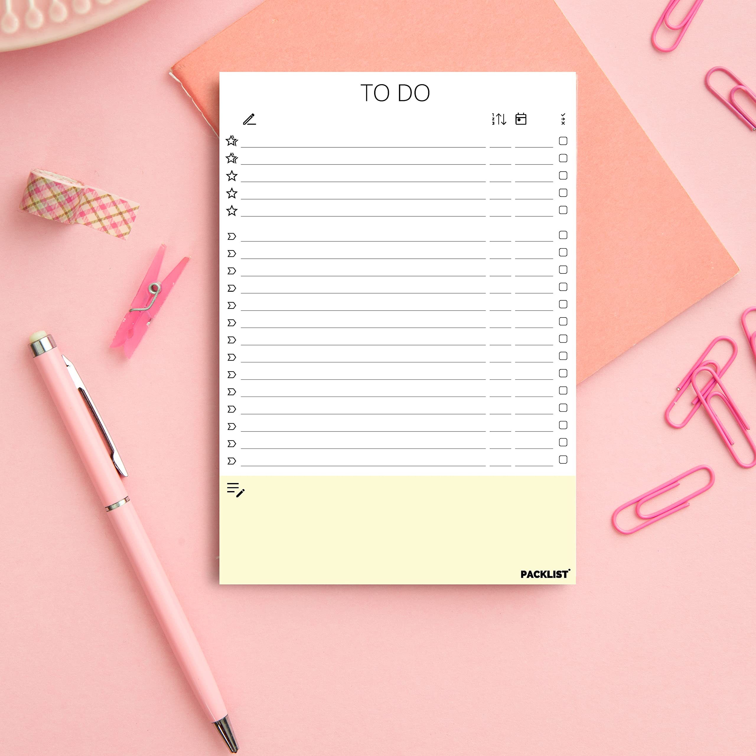 PACKLIST To-Do List to Get Organised Ideal for Organising & Prioritising Tasks, Boosting Productivity, Collaboration & Achieving Goals 52 pages - Image 2