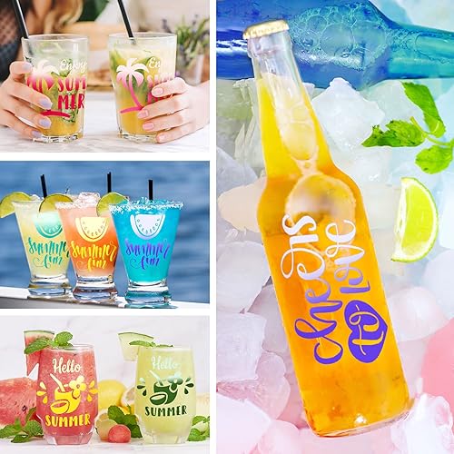 Miniatura 5 de TECKWRAP Vinilo que cambia de color frío, sensible al frío para calcomanías de bricolaje, calcomanías, tazas, botellas de agua, vinilo permanente